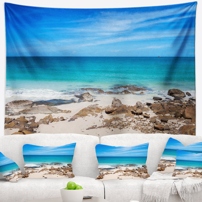 Tapisserie «Seashore Beach» sur la même île, Thaïlande, H 50 po x l 60 po
