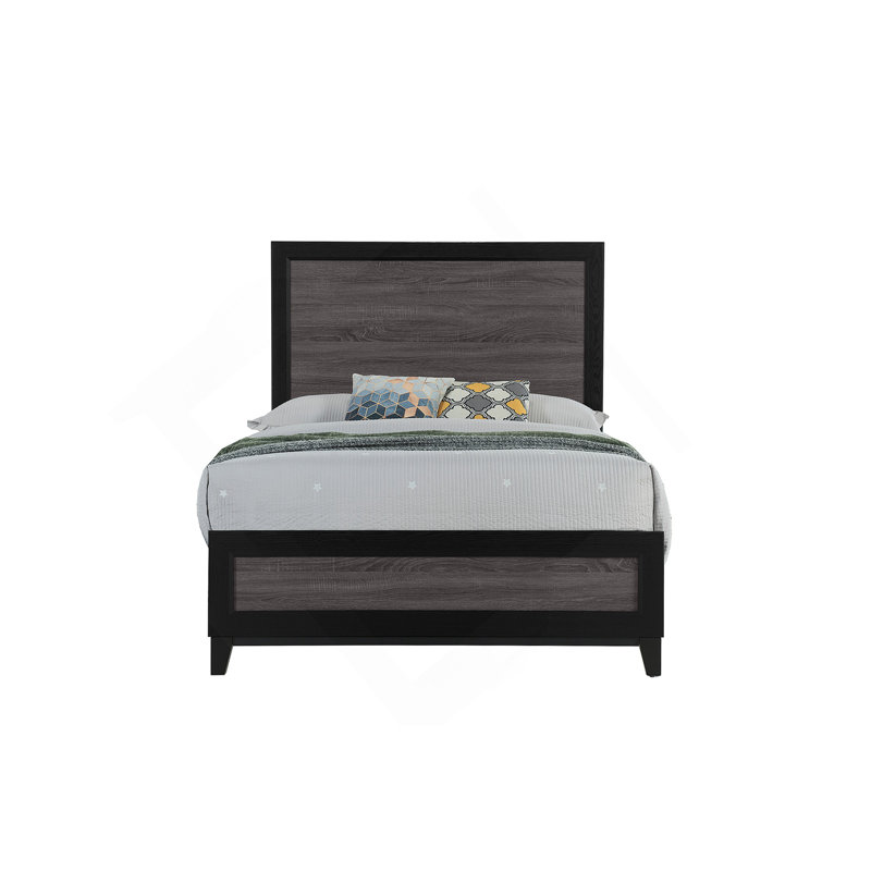 Lit double Soluto gris et noir