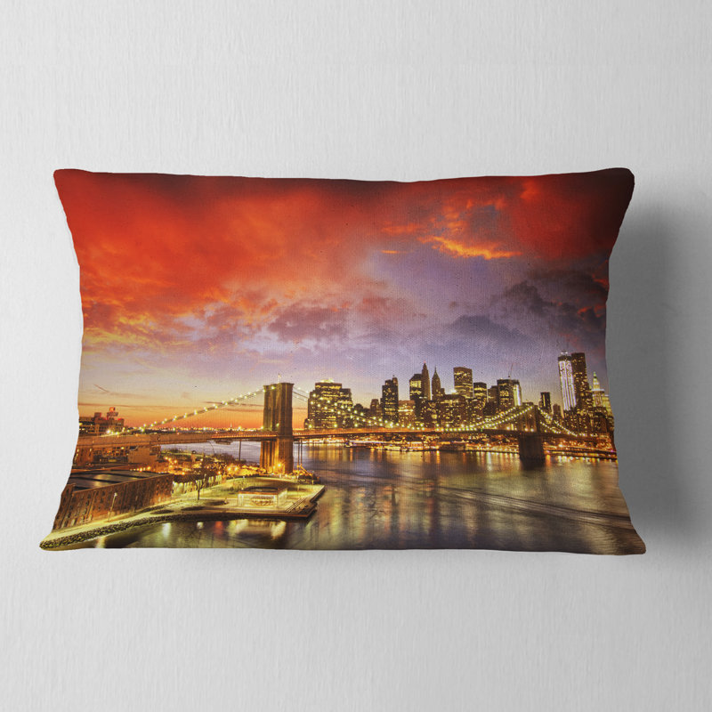 Coussin lombaire à l’hiver cityscape photo manhattan