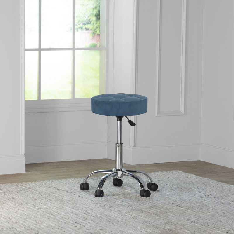 Tabouret de coiffeuse Barlena, Bleu
