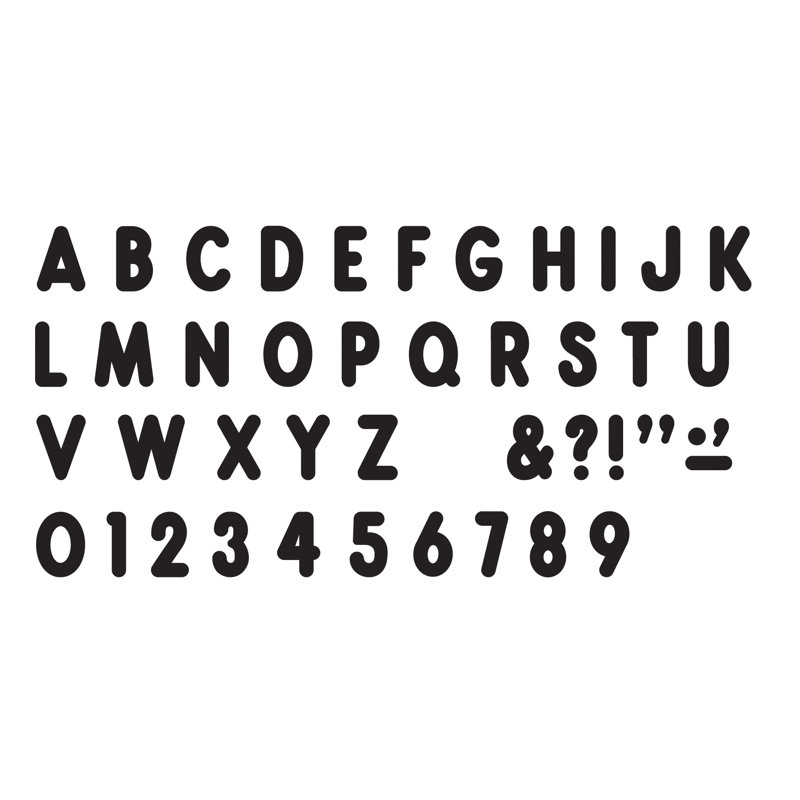 Lettres majuscules de 7 po Trend Blue, Noir