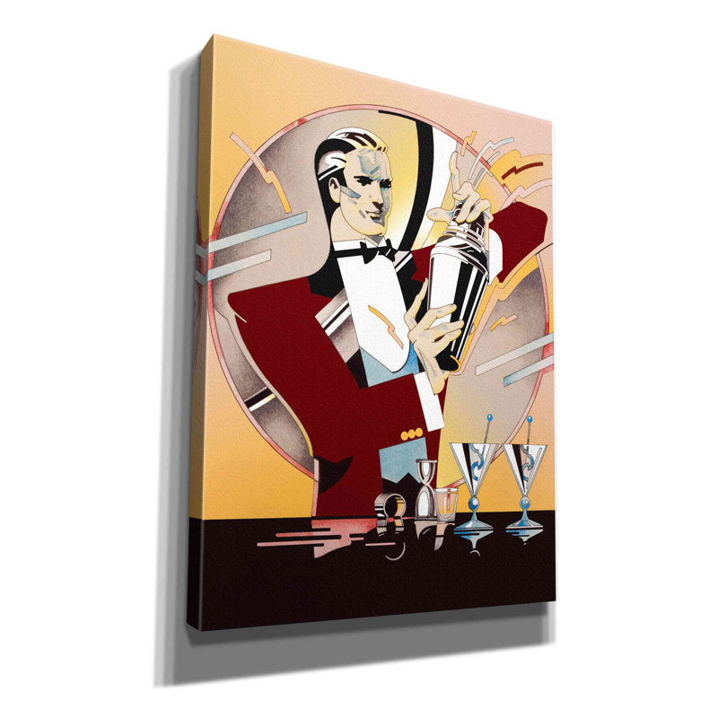 «Tendent Bar» par David Chestnutt, art mural sur toile giclée, H 16 po x l 12 po x P 0,75 po