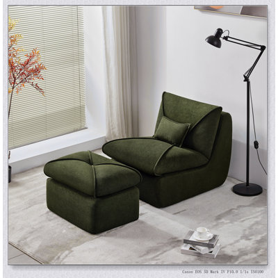 Comfortable Compact Sofa with Ottoman for Versatile Living Spaces, Perfect for Relaxation and Storage