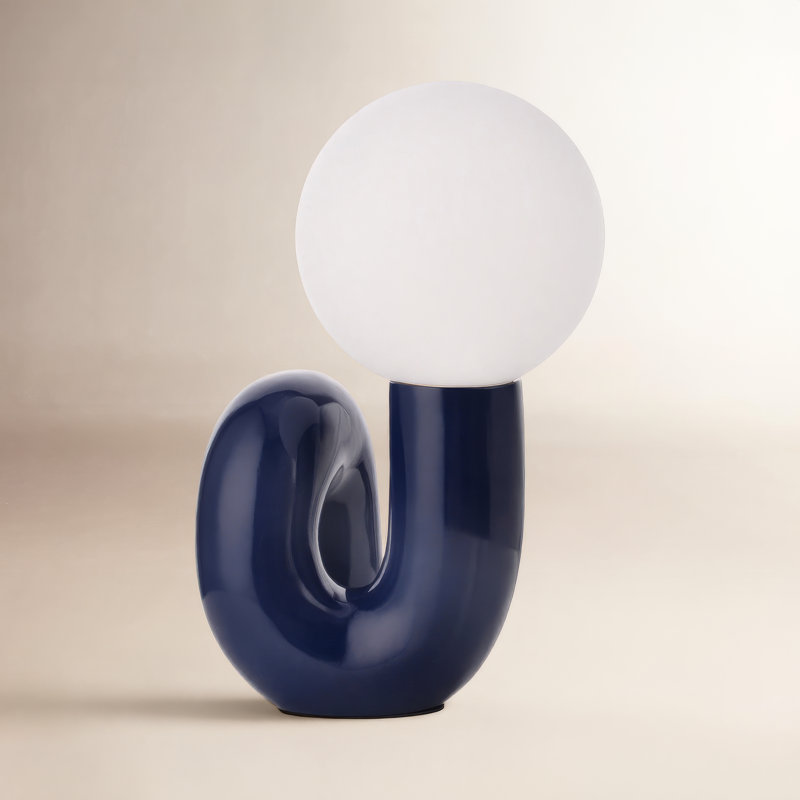 Verda Resin Table Lamp, Blue