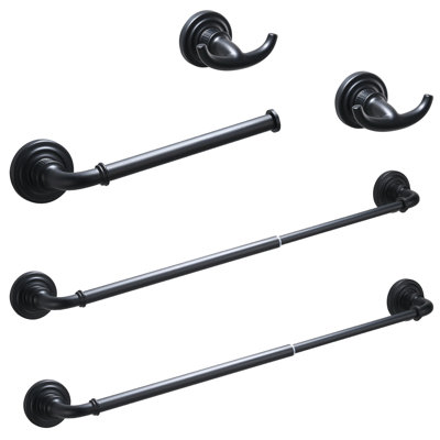 Quincaillerie de salle de bain 5 pièces, ensemble d'accessoires muraux