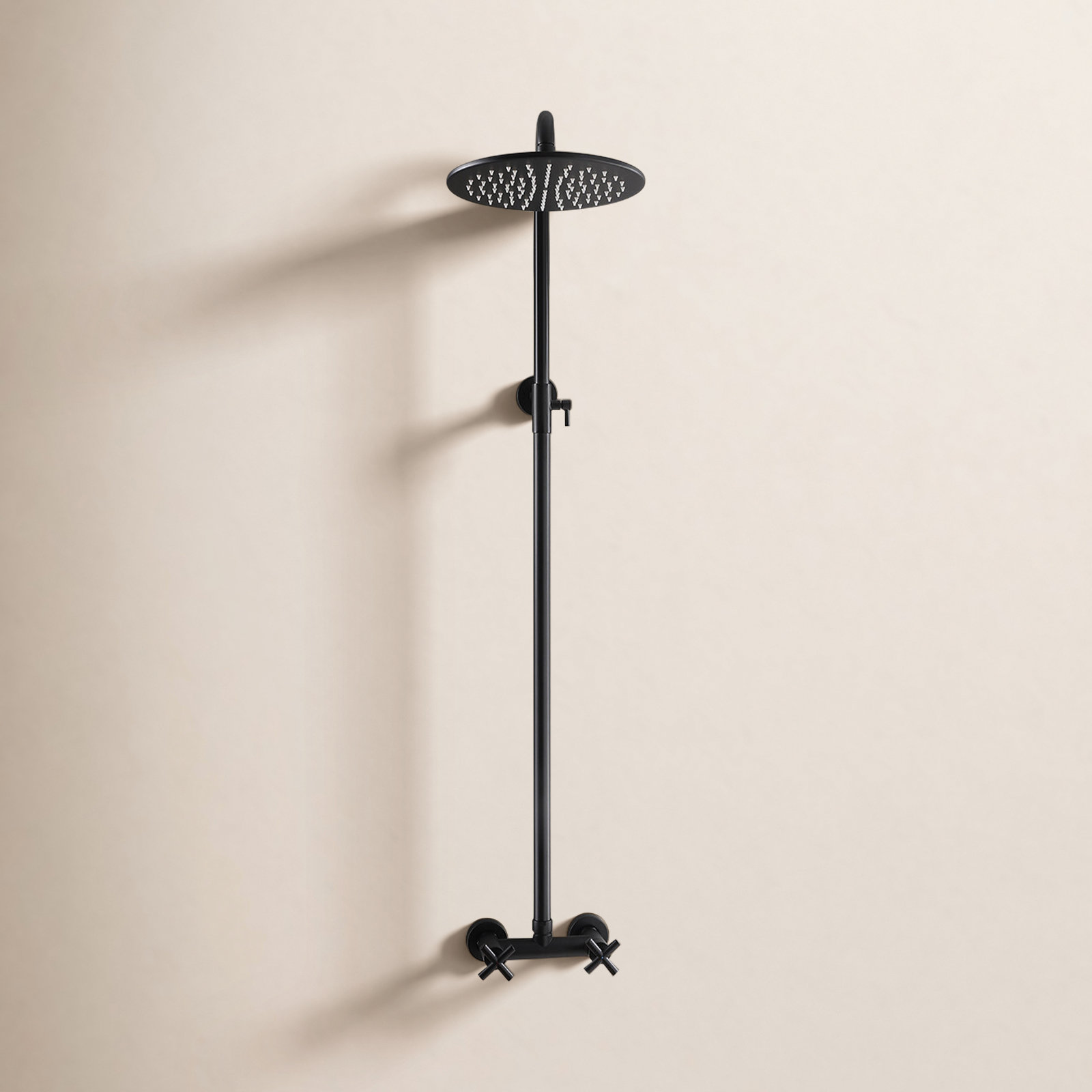 Wall Mount Outdoor Shower, Matte Black