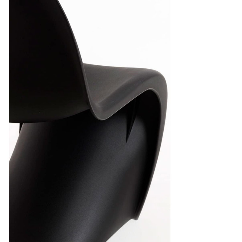 Chaise d'appoint Avey, Noir brillant
