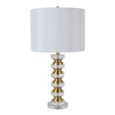 Lampe de table en acier et cristal empilés The Serafina