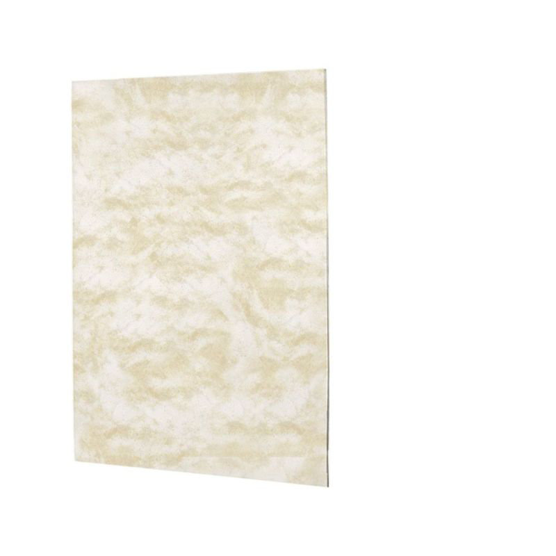 Solid Surface One Panel Shower Wall, Bone, 72" H x 60" W x 0.25" D
