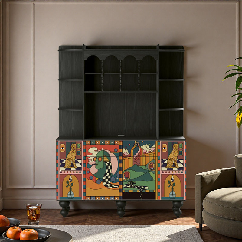 Buffet rétro Creative Design, H 70,87 po x l 55,12 po x P 15,75 po