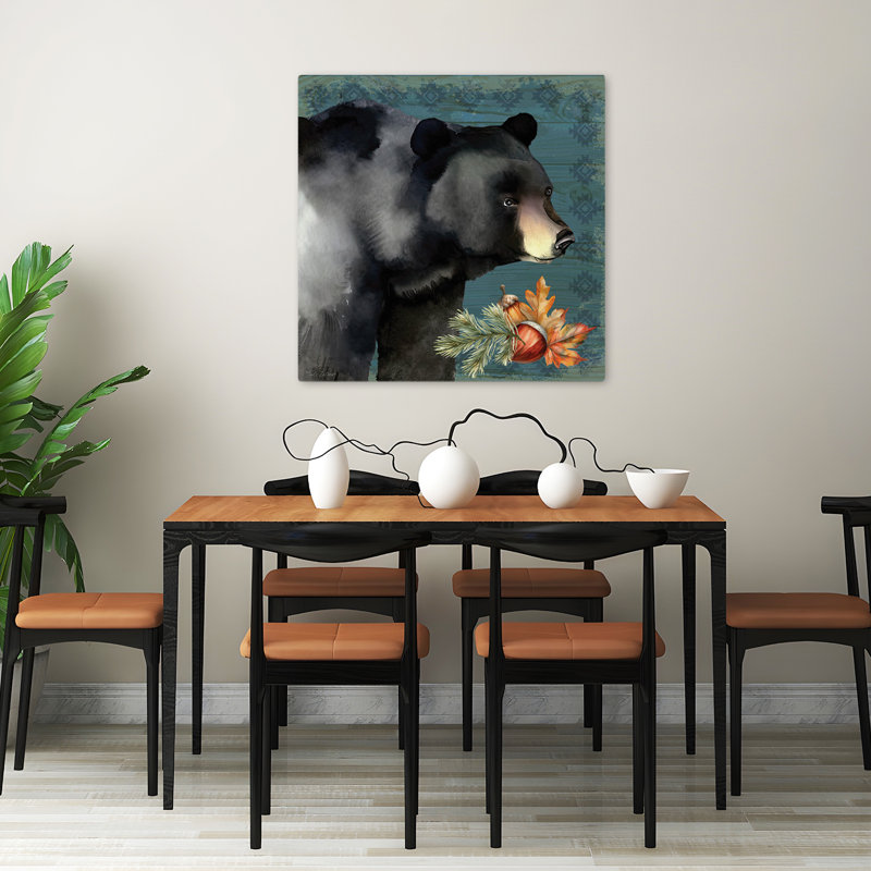 Ours noir, art contemporain, H 32 po x l 32 po