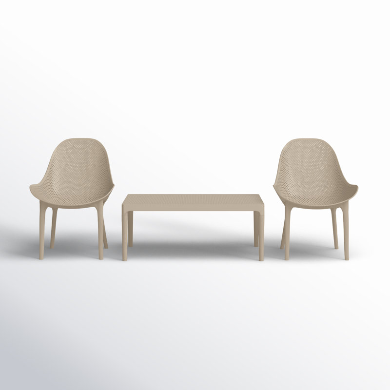 Farrah 2 - Person Patio Conversation Set, Taupe