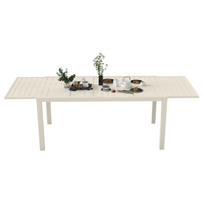 Extra-Large Extendable Aluminum Outdoor Dining Table