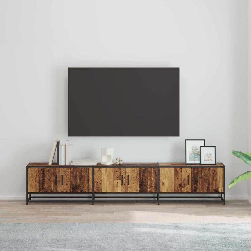 TV Cabinet Engineered Wood, Old Wood, 41cm H x 210cm L x 35cm W