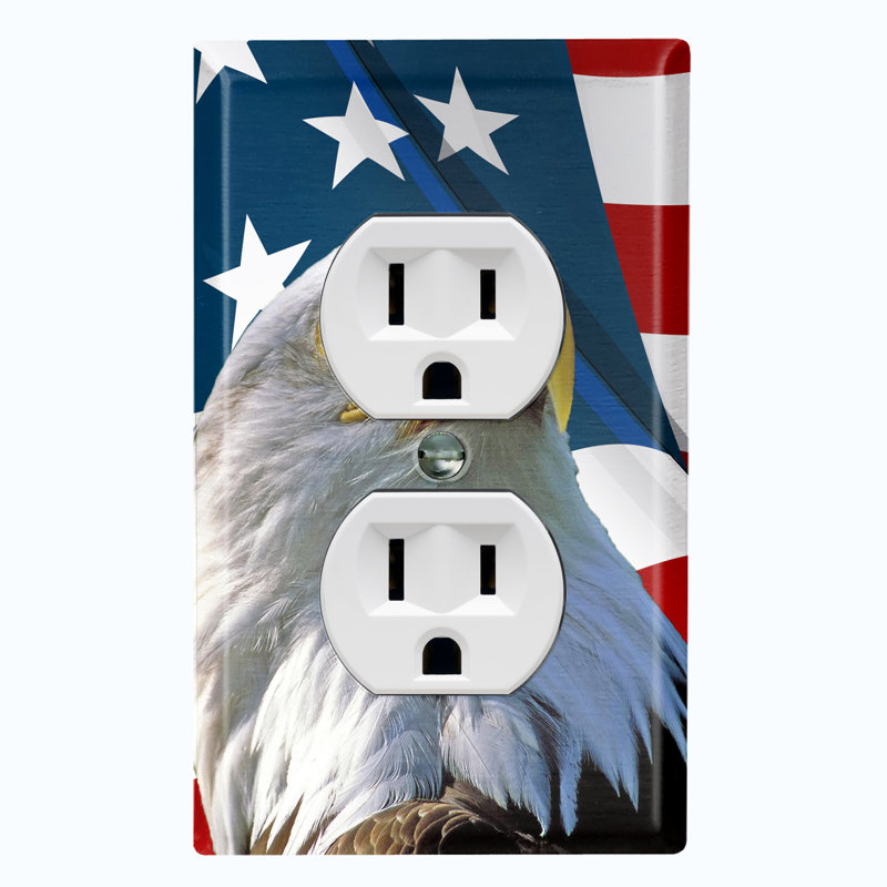 Patterned 1 - Gang Duplex Outlet Standard Wall Plate