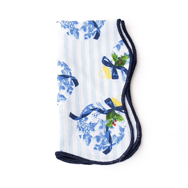 Serviette de table Chinoiserie, Bleu