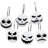 12-piece Skull Shower Curtain Hooks