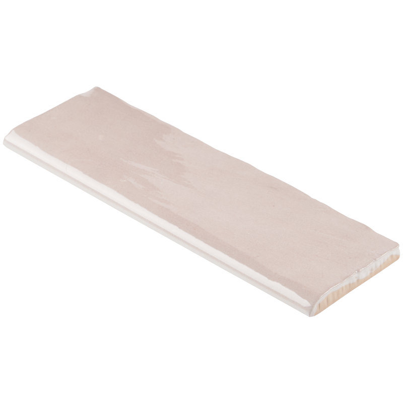 Kingston Pink 3" x 8" Glossy Ceramic Bullnose Tile Trim