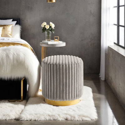 Tabouret d'appoint rond en acier inoxydable