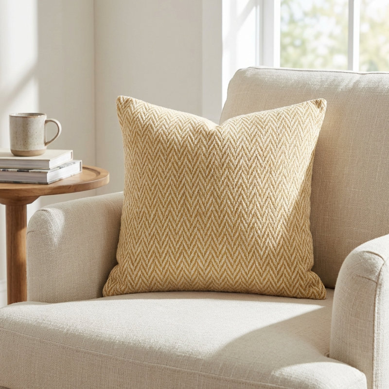 Saffron Love Square Indoor/Outdoor Pillow Cover & Insert, 16" x 16"