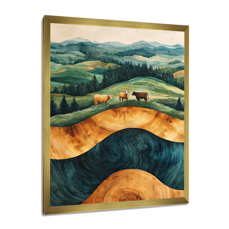 Gorav - Animals Canvas Art Print, 44" H x 34" W, Reproduction encadrée d'une seule photo, Gold