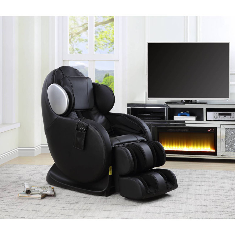 Fauteuil de massage en cuir synthétique Pacari, Noir