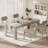 63'' Dining Table For 4-6, Dining Room Table With 1.18" Thickened Tabletop-808942166-837827176