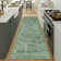 Tapis floral rétro vert