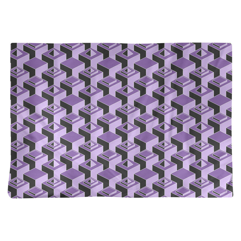 Napperon classique en coton 18 po Skyscraper, Mauve / Noir, polyester