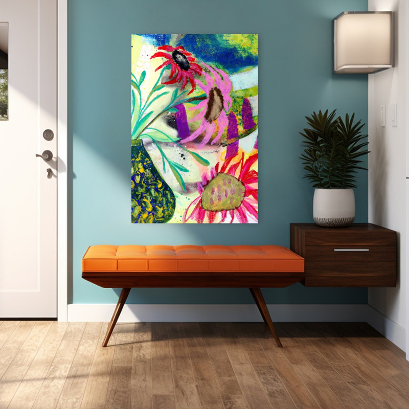 Art contemporain contemporain abstrait, H 48 po x l 32 po