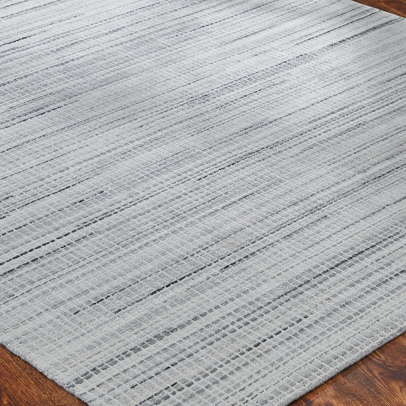 Plamena Hand Loomed Plaid Indoor Rug, Rectangle 8' x 10'