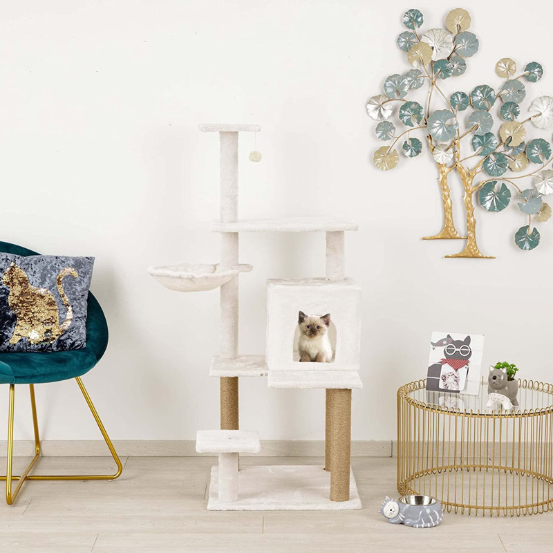 Dearth 125cm H Cat Tree, White