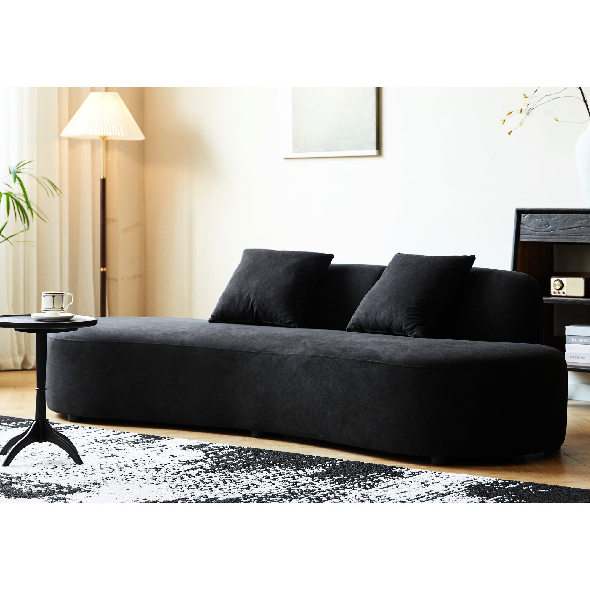 Curated visual reference: Ergonomic Apartment Design Luxury Reference: Ivy Bronx 90 Curved 4 Seater Velvet With Ergonomic Half