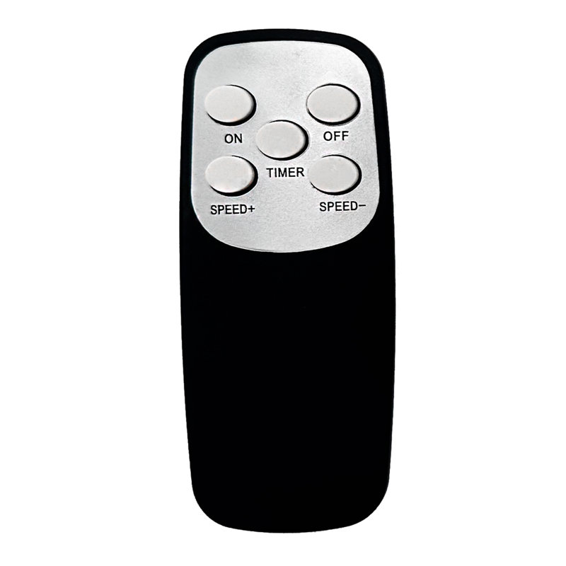 Vie Air 16 Inch Black Aluminum Remote Controlled Oscillating Pedestal Fan