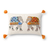 Embroidered Cotton Throw Pillow