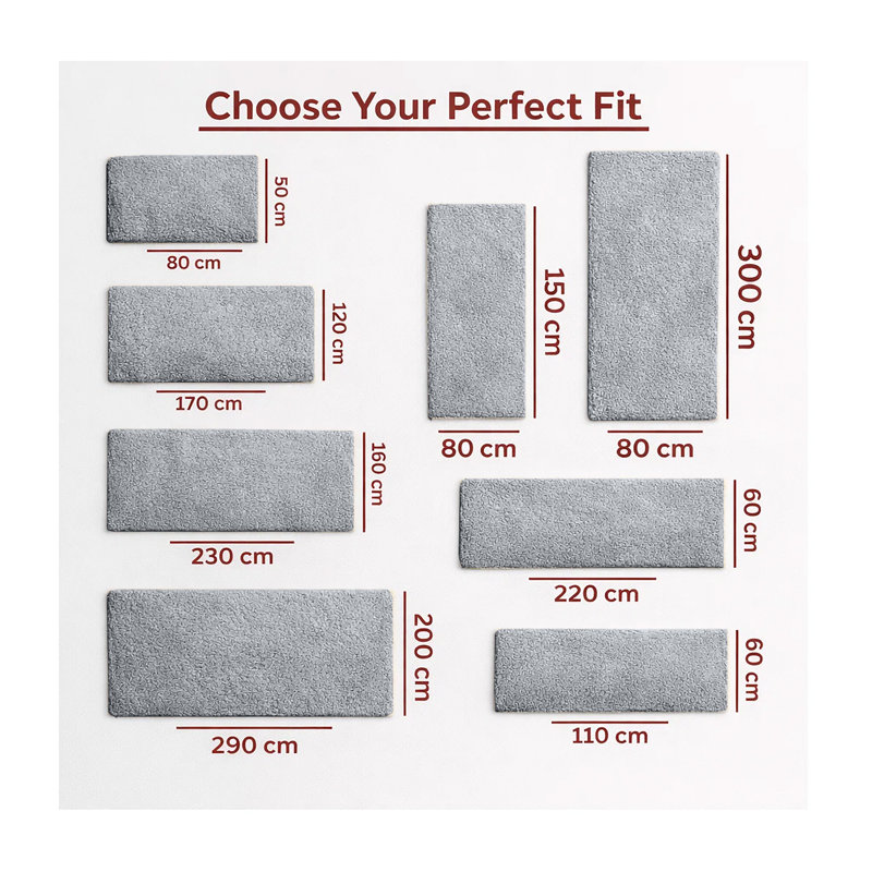 Machine Tufted High Pile Shag Area Rug(Ultra Soft & Fluffy), Rectangle 120 x 170 cm, Grey