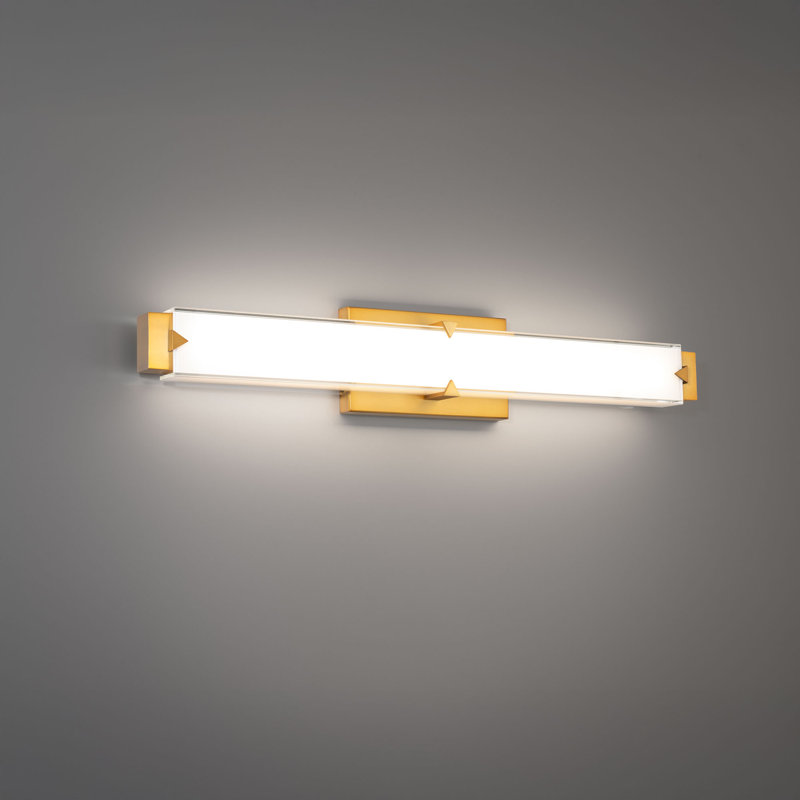 Carlisle 27" Dimmable LED Bath Vanity & Wall Light With Glass Shade And Built In Color Temperature Switch (2700K/3000K/3500K/4000K)