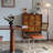 29.33"Solid Wood Boxwood brown Sideboard