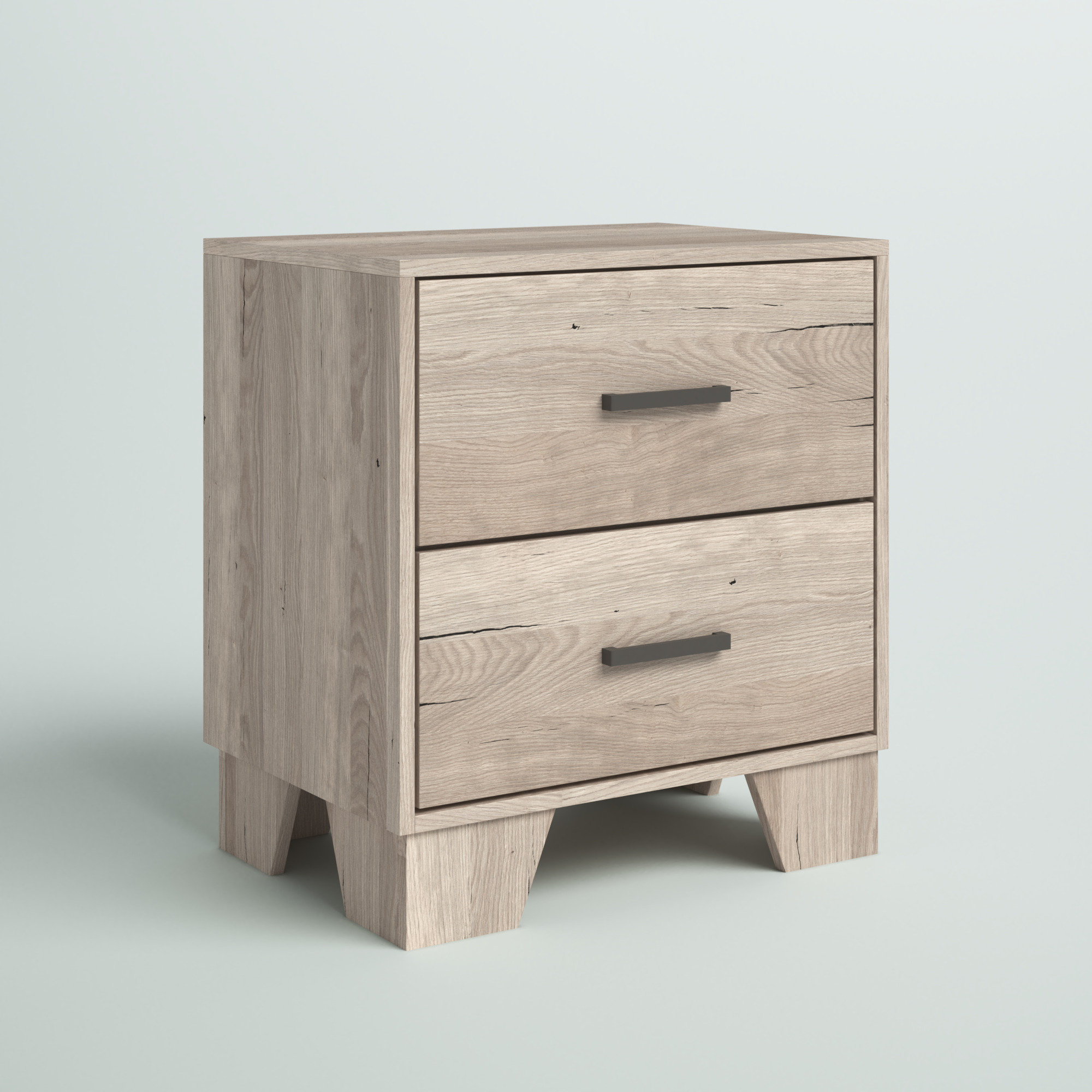 Zipcode Design™ Beckville 2 Drawer Nightstand in Light Oak & Reviews