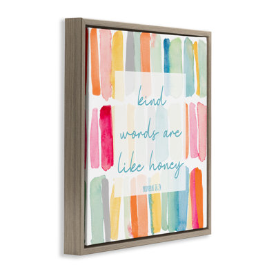 Kind Words Are Like Honey Floating Frame, design by Lanie Loreth