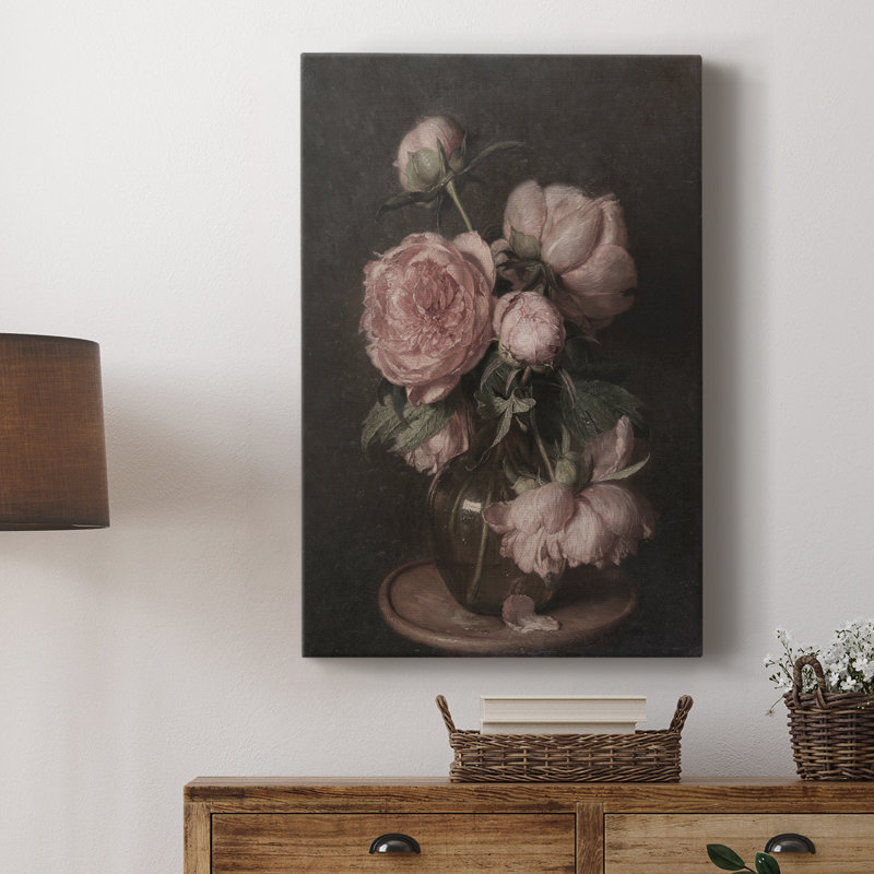 Imprimé floral rétro Cxxi - galerie enveloppée de cavas, H 60 po x l 40 po