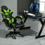 Inbox Zero Reclining and Adjustable Height PC & Racing Game Chair in Gray-913939514