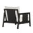 Calera Modern Coastal Acacia Wood Outdoor Club Chair with Outdoor Mesh Accents and Water-Repellent Cushions-272878490-272878491