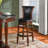 Laiklyn Swivel Solid Wood Bar Stool with PU Upholstered Cushion and Footrest-326704073-326704078