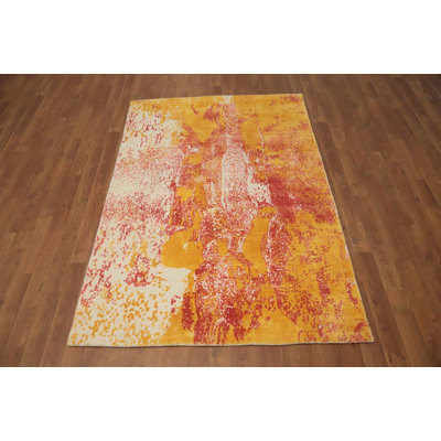 Vibrant Hues: Modern Artistic Abstract Area Rug 4x6
