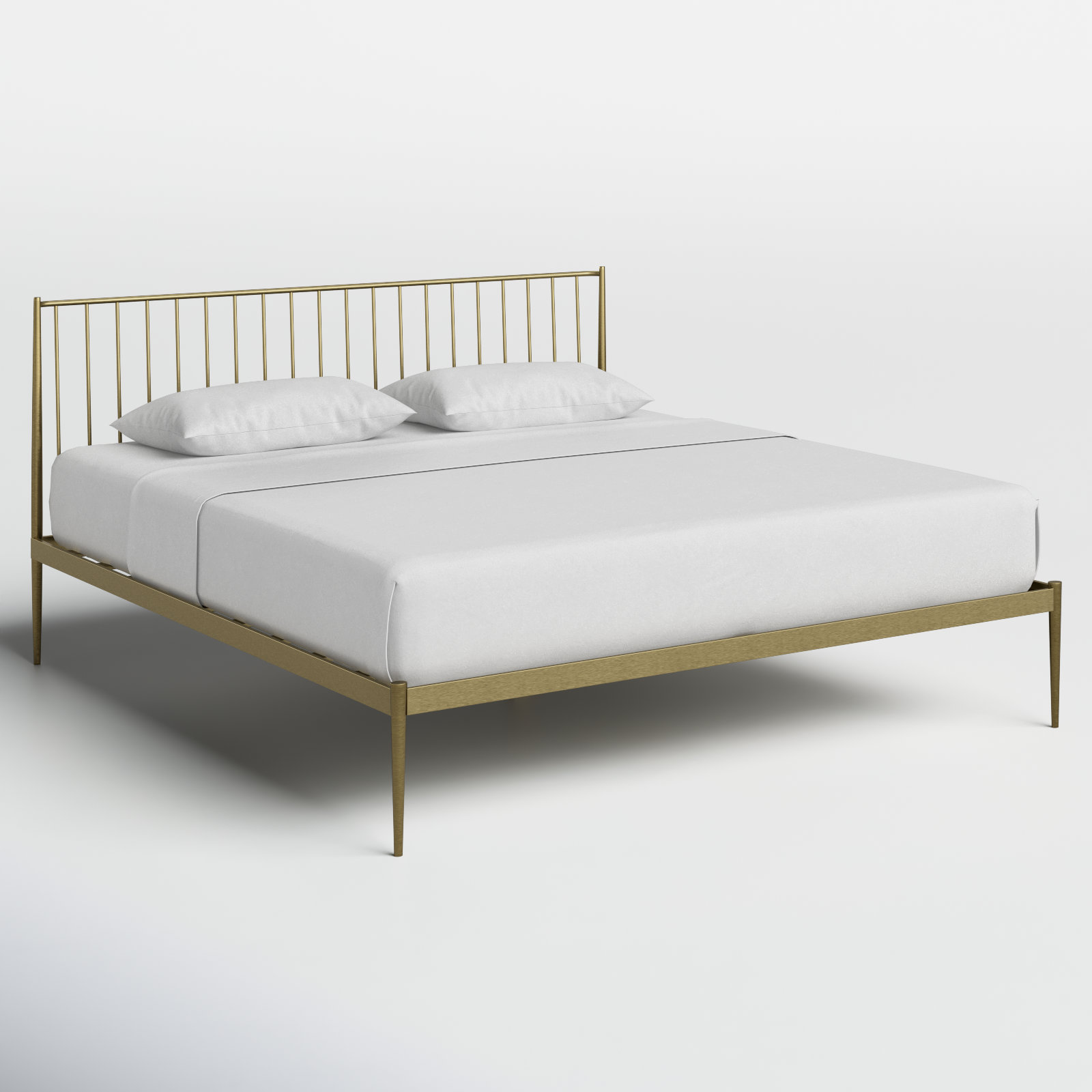 Aston Spindle Bed, Queen, Gold