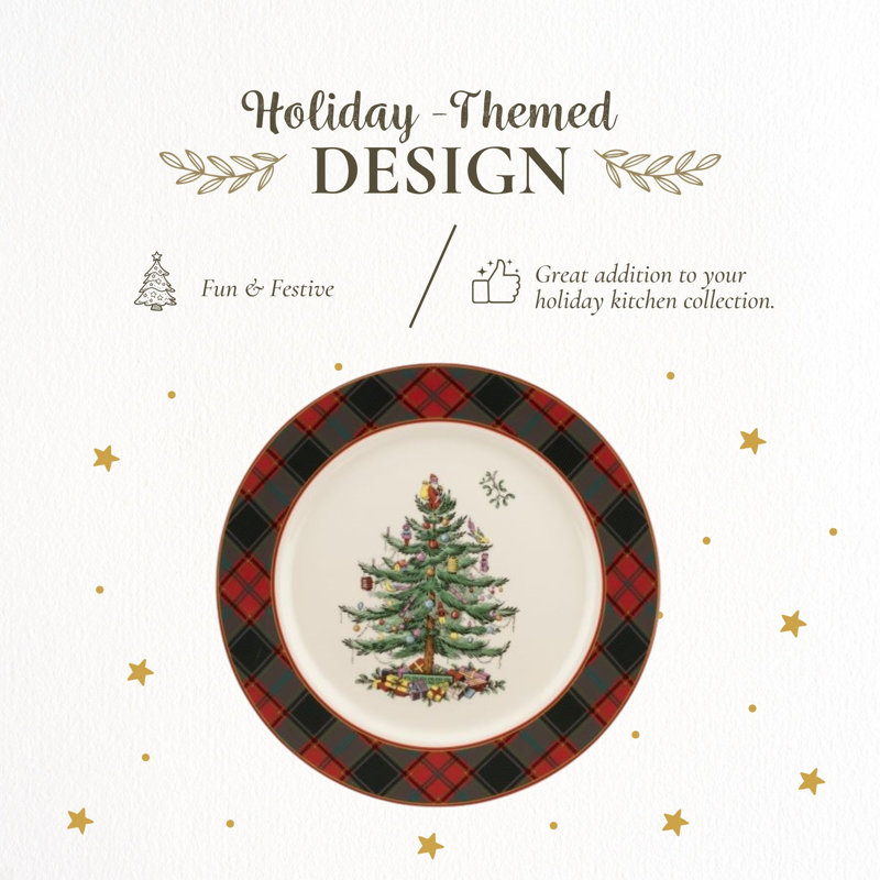 Spode – Christmas Tree – Christmas Tree Tartan Buffet Plate