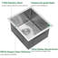 Évier de cuisine encastrable 14 po - évier de cuisine encastrable 14 po x 18 po x 9 po en acier inoxydable de calibre 16 profond 9 pouces