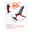 Banc de musculation ajustable pour la gymnastique à domicile - Banc d'entraînement pliable robuste avec extension des jambes et positions d'inclinaison multiples