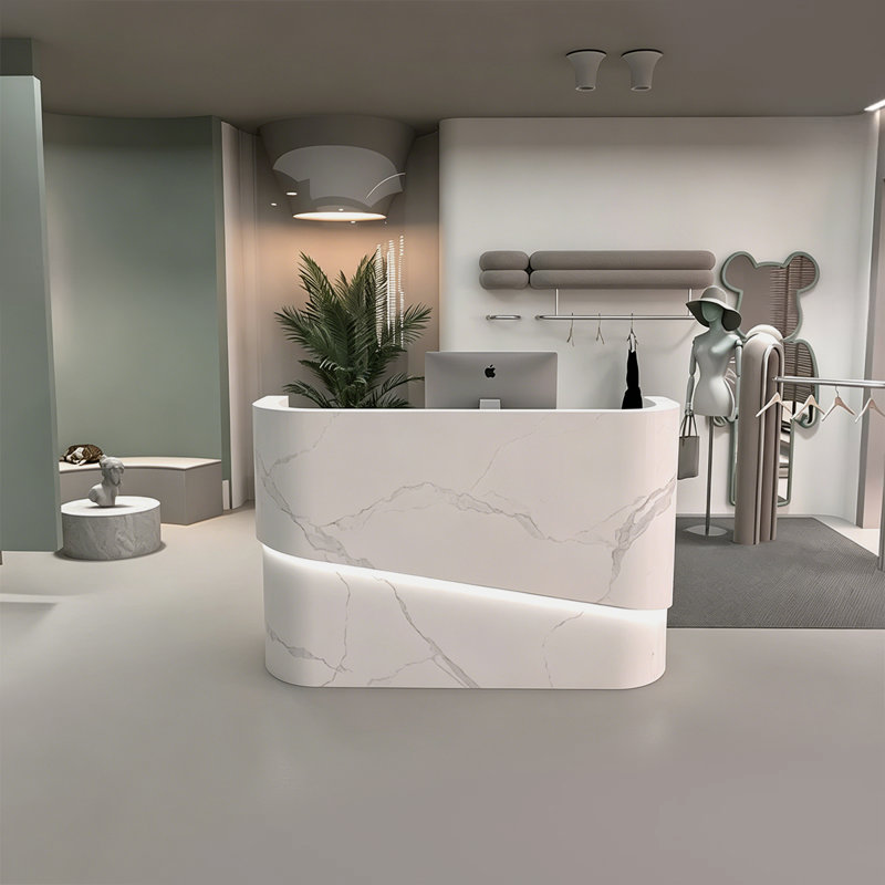 Bureau de réception rectangulaire Modern, 47.24, White